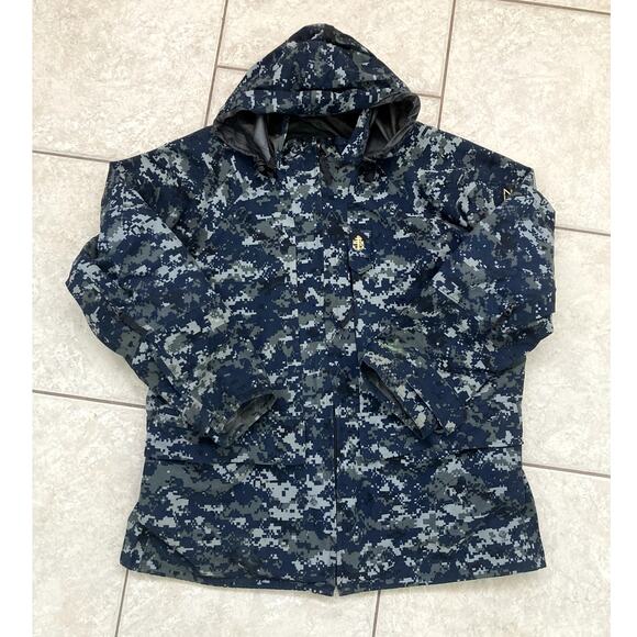 US Navy Jacket Mens XL Military Digital Camouflage Parka Gortex Coat - Picture 1 of 10